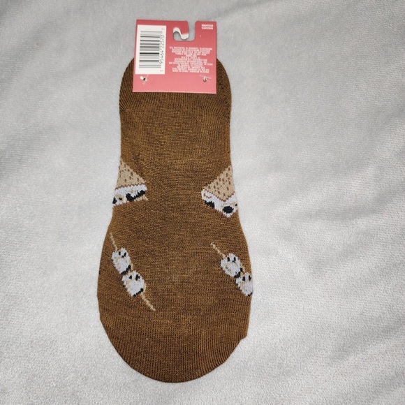 Juncture donut & Smore Women's Fashion no slip shoe Liner Socks 2 pack Size 5-9 - Picture 2 of 10